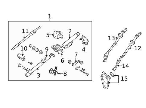 Steering Column Assembly for 2011 Lexus IS F #0