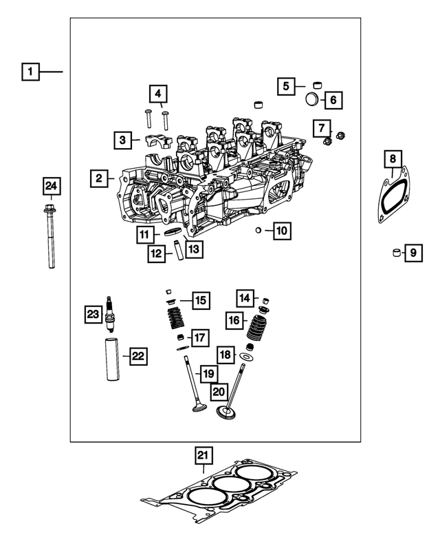 1601110000 - 3.0L Gas; Engine: Ball, Right Cylinder Head for Mopar Image