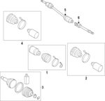 495R3BF000 - : Inner Cv Joint for Hyundai: Kona Electric Image