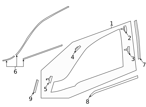 Glass - Side Panel for 2018 Honda Odyssey #0