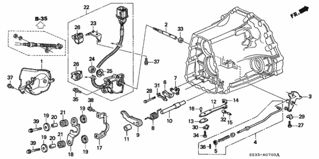 AT Control Lever for 1999 Acura RL #0