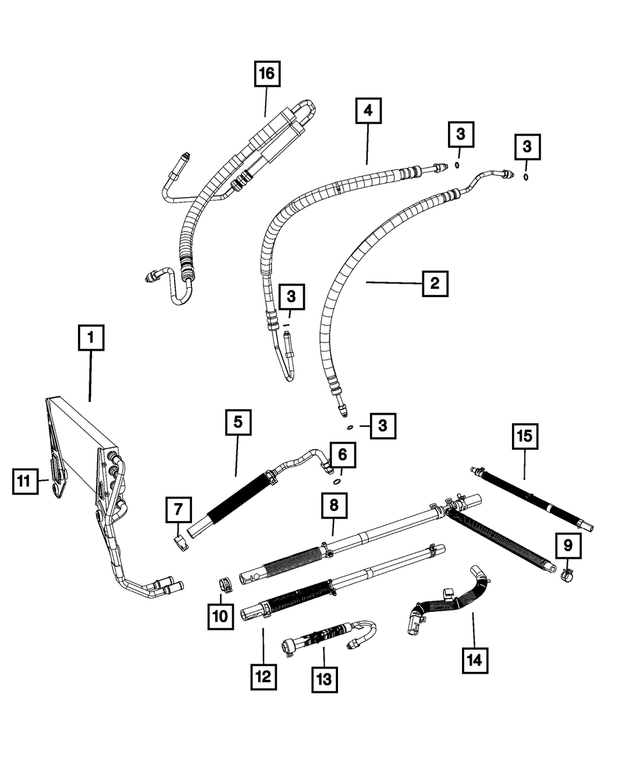 5154904AC - Steering: Power Steering Pressure Hose for Mopar Image image