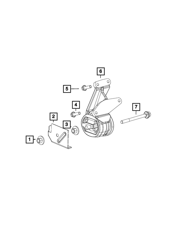 6101688 - Engine: Hex Lock Nut, Mounting for Mopar Image
