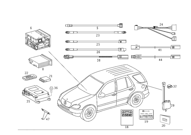 2088200085 - Electrical System: Operating Unit for Mercedes-Benz Image image