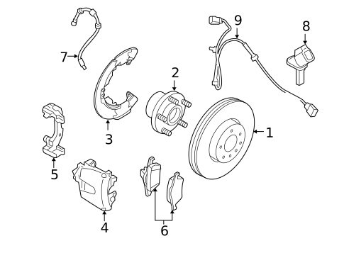 Front Brakes for 2008 Volvo C70 #1