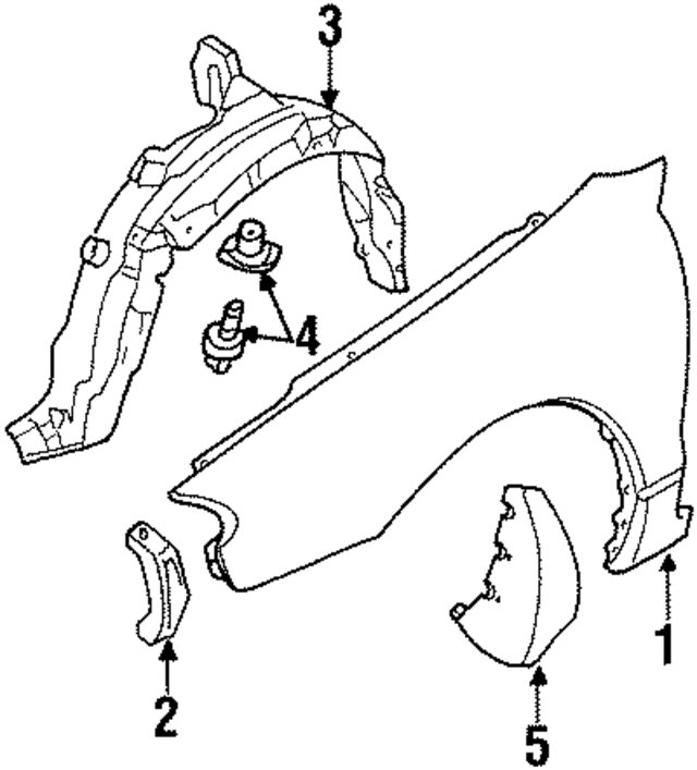 F8CZ16005AA - Body: Fender for Ford: Escort Image
