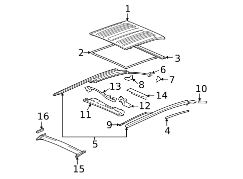 Sliding Roof for 2004 GMC Envoy XUV #0