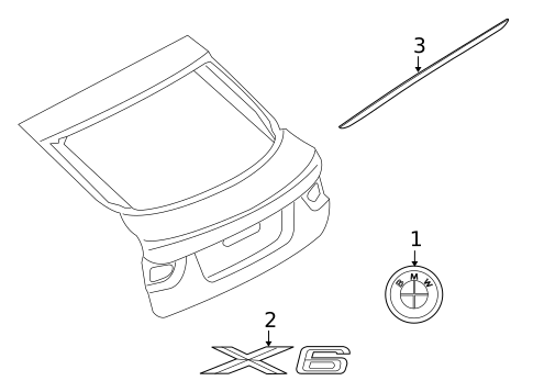 Exterior Trim - Lift Gate for 2011 BMW X6 #0