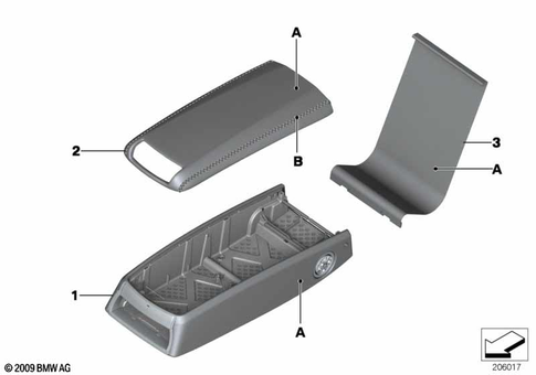 Center Armrest Rear for 2014 BMW 750iX #1