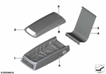 52207979630 - Individual Equipment: Armrest Lower Section, Rear Center for BMW: 740i, 740LdX, 740Li, 740LiX, 750i, 750iX, 750Li, 750LiX, 760Li, BMW ALPINA B7, BMW ALPINA B7L, BMW ALPINA B7LX, BMW ALPINA B7X, Hybrid 7, Hybrid 7L Image image