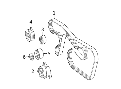 Belts & Pulleys for 2008 Mercedes-Benz E63 AMG #0