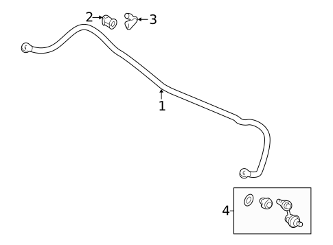 Stabilizer Bar & Components for 2002 Mitsubishi Eclipse #1