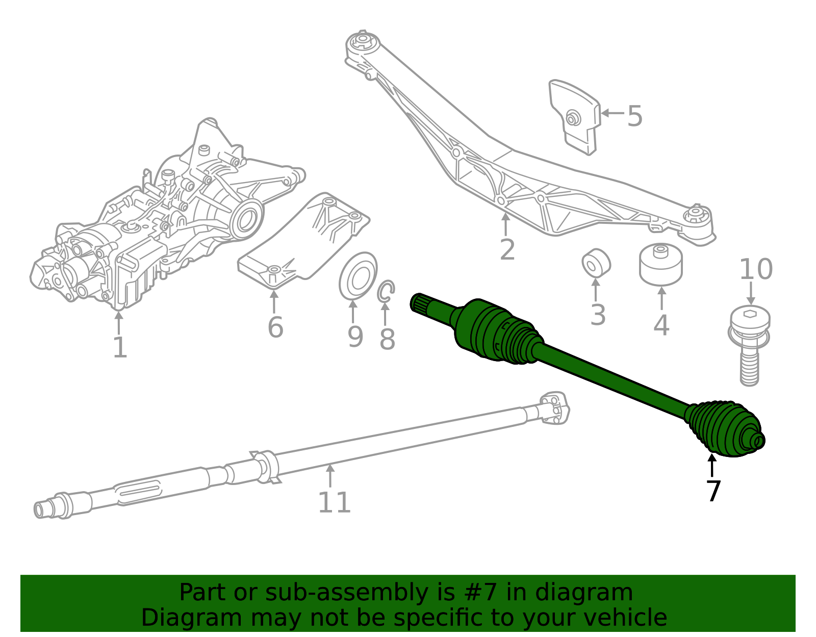 ヘドン 33207646867 - 2016-2024 BMW Axle Assembly (33-20-7-646-867