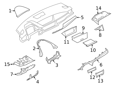 Instrument Panel Components for 2014 BMW X1 #0
