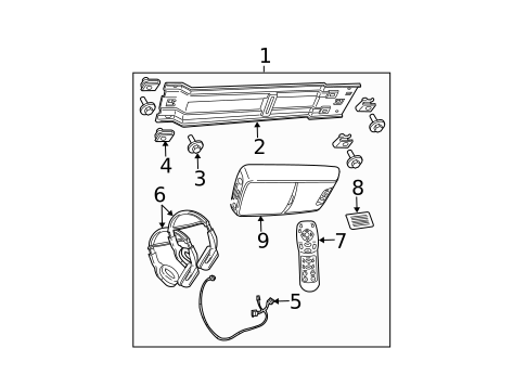 Entertainment System Components for 2008 Dodge Durango #0