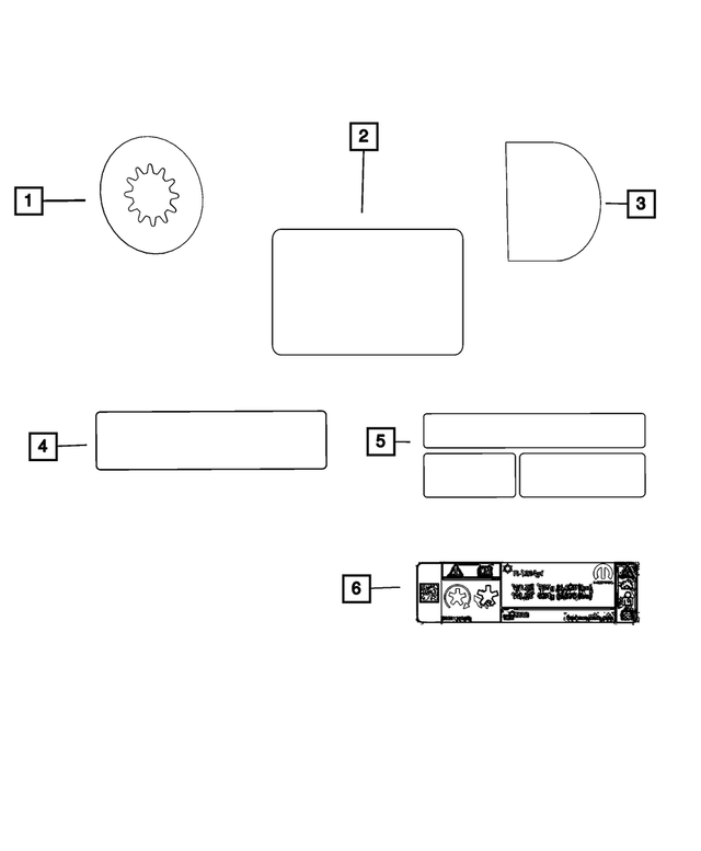 68381219AB - Labels: Air Conditioning System Label for Jeep: Grand Cherokee, Grand Cherokee L Image