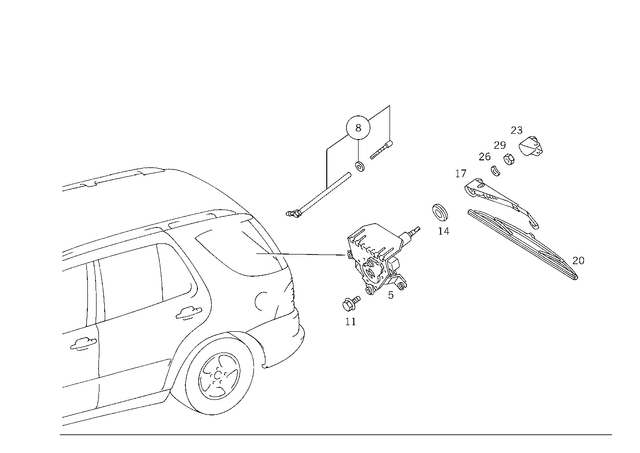 1638202642 - Electrical System: Wiper Motor for Mercedes-Benz Image image