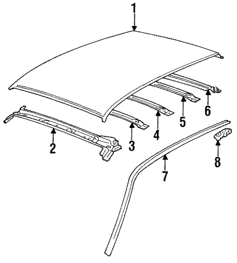 Roof & Components for 1995 Volkswagen Golf #0