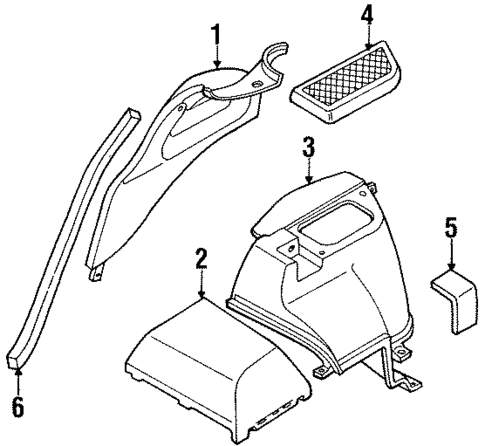 Interior Trim - Quarter Panels for 1990 Nissan 300ZX #1