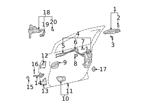 Front Door for 2003 Lexus RX300 #0