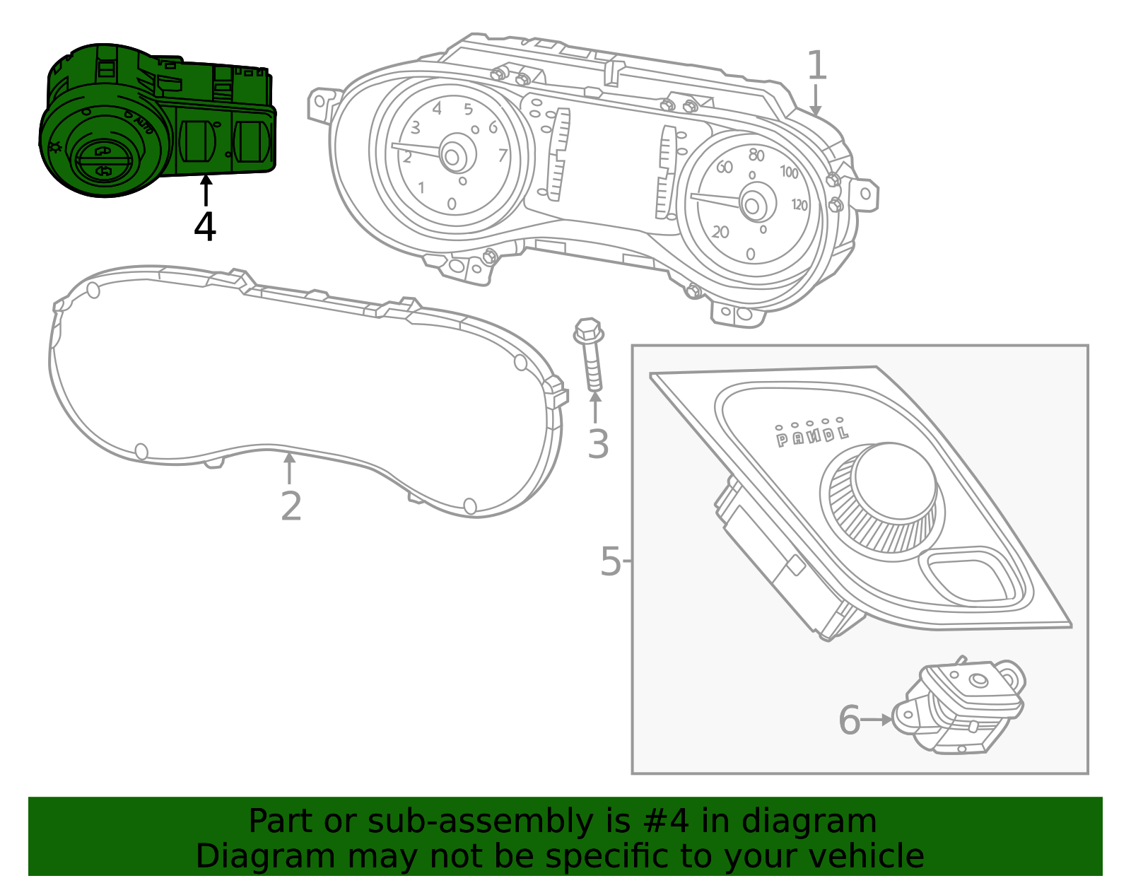 2017-2021 Chrysler Headlamp Switch 68156003AB | Mopar Parts Canada
