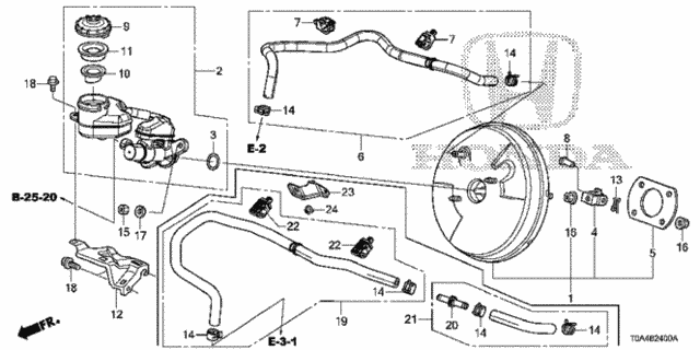 Brake Master Cylinder  - Master Power (KA) (KC) for 2015 Honda CR-V #0
