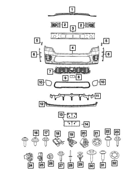 Front Bumper and Fascia for 2025 Ram 1500 #2