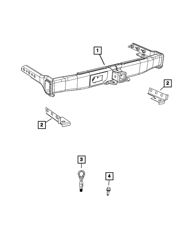 68459813AB - Frame, Bumper and Fascia: Reinforcement Plate, Left for Mopar Image