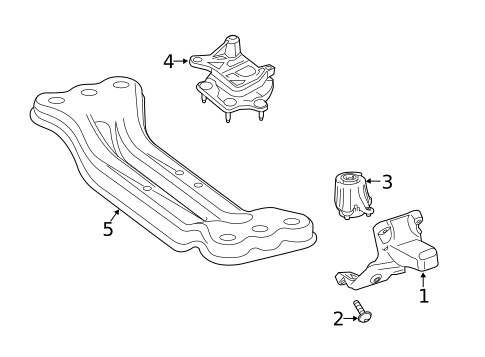 Engine & Trans Mounting for 2016 Mercedes-Benz Metris #1