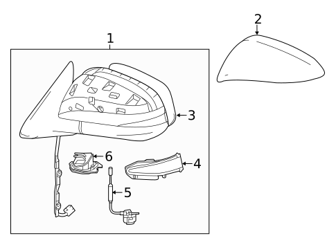 Outside Mirrors for 2018 Toyota Highlander #0