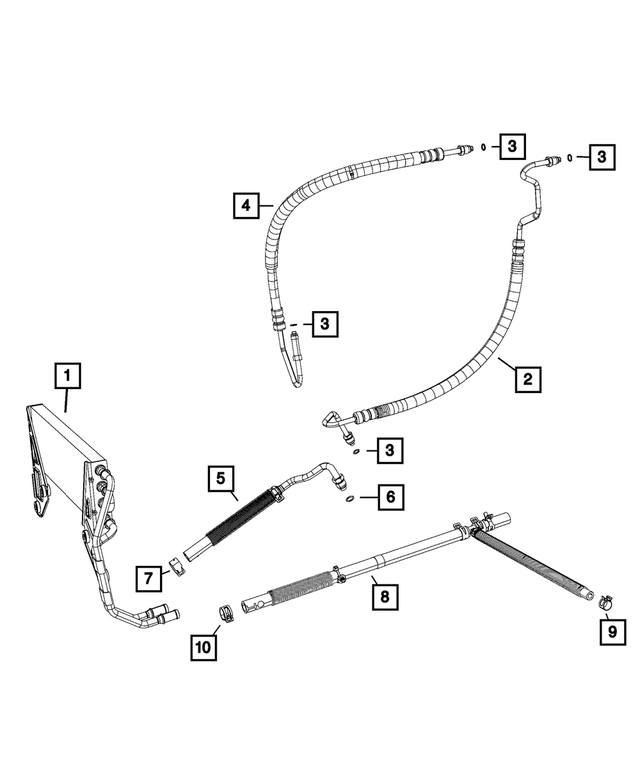 5154904AC - Steering: Power Steering Pressure Hose for Mopar Image image