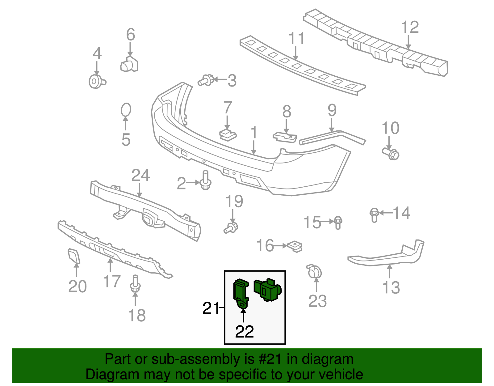 39680-TL0-G01ZM - Sensor Assembly Parking *NH705M* (Nimbus Gray ...