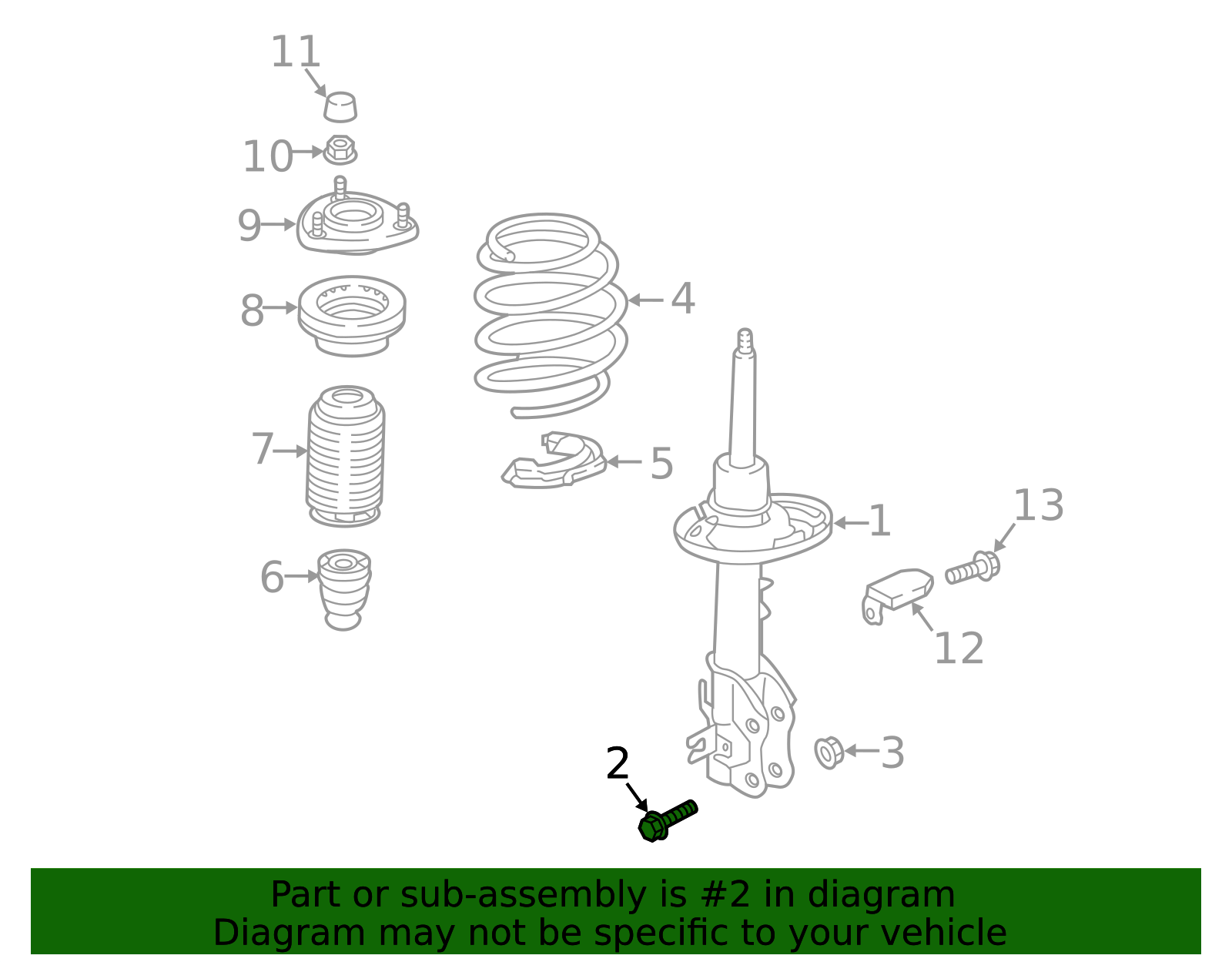 9YA0-21-604 - Strut Lower Bolt - 2013-2025 Mazda | Mazda Swag