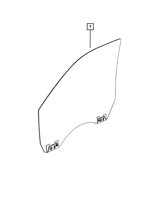 68361318AC - Glass: Front Door Glass, Right for Mopar Image