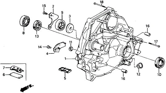 MT Clutch Housing for 1984 Honda Wagovan #0