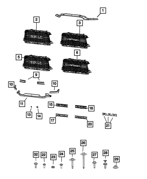 Grilles for 2021 Ram 3500 #0