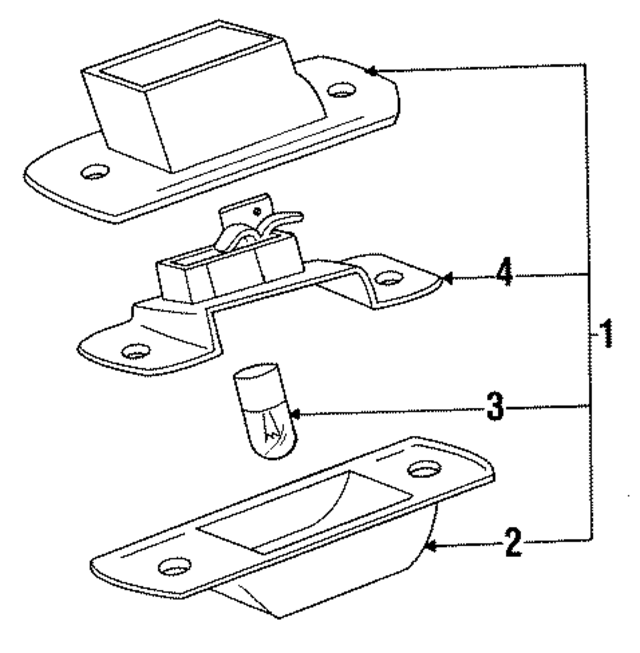 443943021A - Electrical: License Lamp for Audi Image