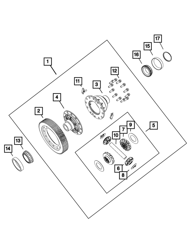 5193430AB - T355; 5-Speed; Manual Transaxle: Transaxle Differential for Jeep: Compass, Patriot Image