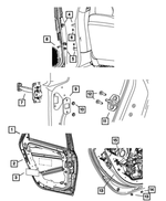 68082433AE - Doors, Door Mirrors and Related Parts: Door Upper Hinge, Left for Mopar Image