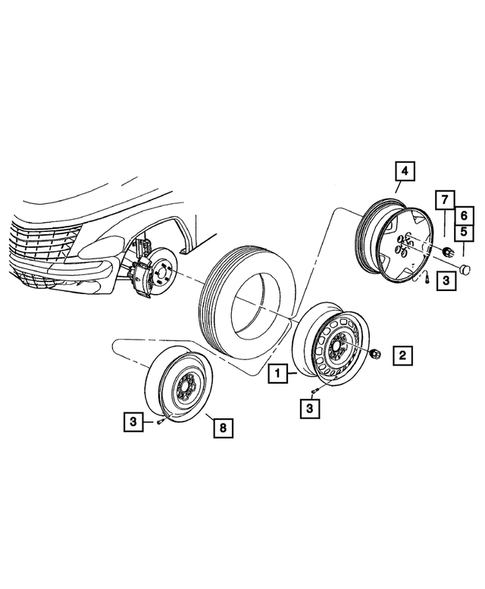 Wheels and Hardware for 2005 Chrysler PT Cruiser #0