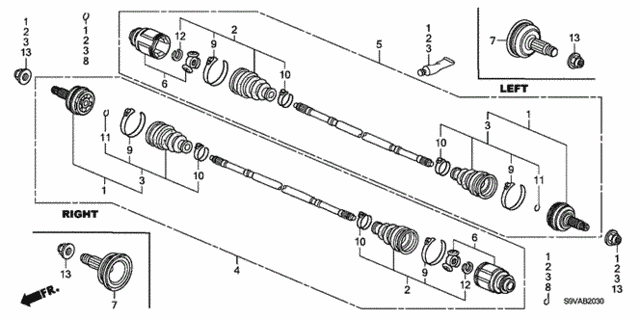 Rear Driveshaft for 2008 Honda Pilot #0