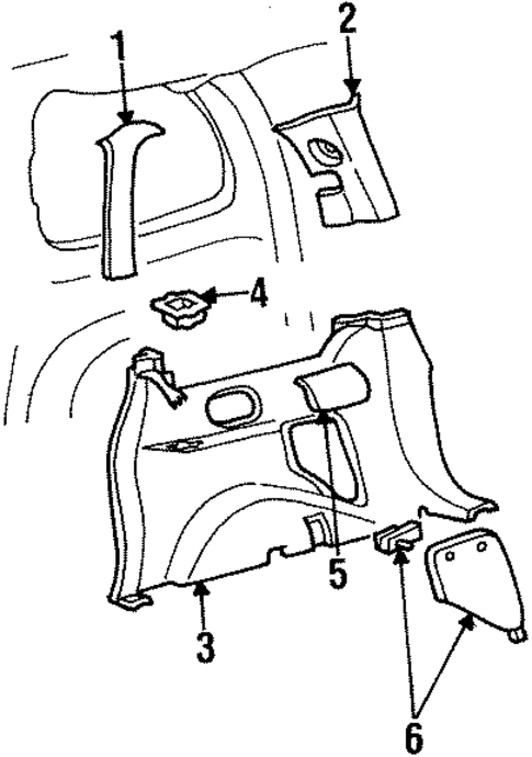 Interior Trim - Side Panel for 1996 Ford Windstar #1