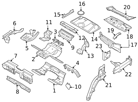 Rear Floor & Rails for 2024 Audi e-tron GT #0