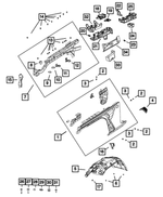 68472673AA - Body Sheet Metal Except Doors: Battery Bracket for Jeep: Gladiator, Wrangler Image