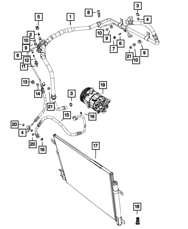 6101968 - Air Conditioners and Heaters: Hex Nut And Washer for Mopar Image