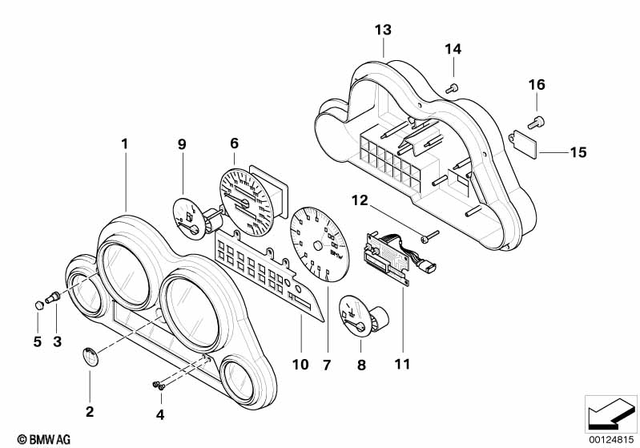 62112305860 - Instruments: Cover -  for BMW-Motorrad Image