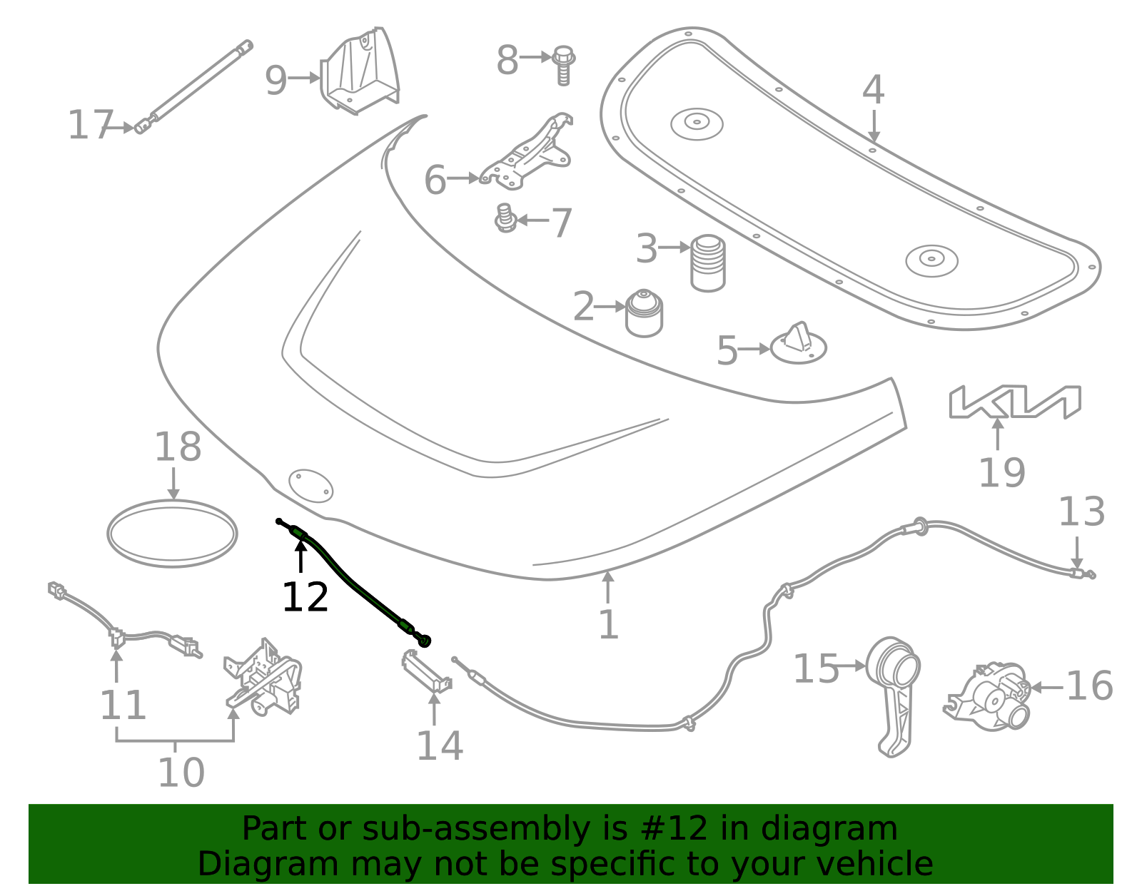 2020-2025 Kia Soul Release Cable 81190-K0100 | OEM Parts Online