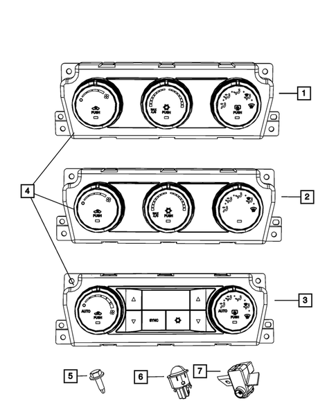 Air Conditioner and Heater Controls for 2011 Ram 1500 #0
