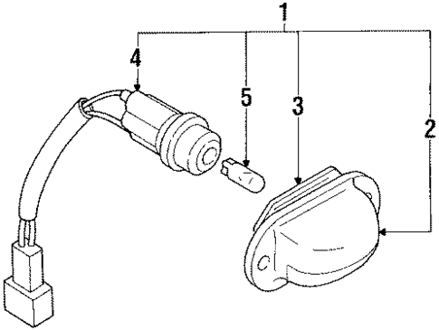 License Lamps for 1990 Mazda MX-6 #0