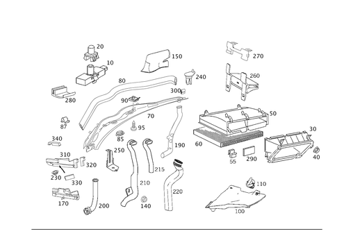 Water Baffle with Intake Shell for 2006 Mercedes-Benz C230 #0